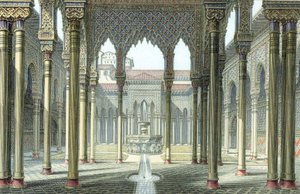 Tribunal dos Leões, Palácio de Alhambra, Granada, Espanha, final do século XIX de Unbekannt