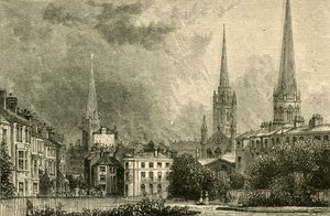 Coventry - Os Pináculos da Trindade, St. Michaels e Igreja de Cristo, 1898. de Unbekannt