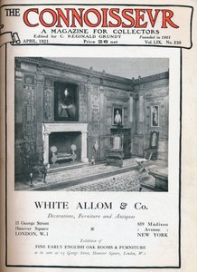 Capa do Connoisseur, abril de 1921 de Unbekannt