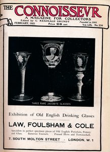 Capa do Connoisseur, fevereiro de 1921 de Unbekannt