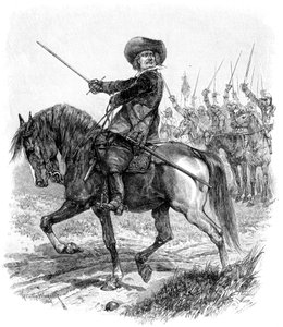 Cromwell na batalha de Marston Moor, 2 de julho de 1644, século XIX de Unbekannt