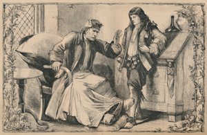 Crusoé aconselhado por seu pai, c1870 de Unbekannt