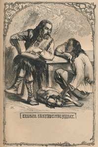 Crusoe Instrução sexta-feira, c1870 de Unbekannt