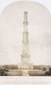 Crystal Palace, Design de Exposição Pós-Grandes para converter o Crystal Palace em uma torre de 1000 pés de altura de Unbekannt