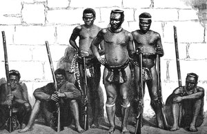 Dabulamanzi, um dos líderes zulu em Isandhlwana e Ghingilovo, c1880 de Unbekannt