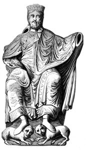 Dagobert I 603-689, rei merovíngio, século c16th 1849 de Unbekannt