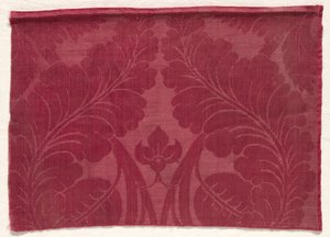 Damasco com folha e design floral, de 1700 a 1800. de Unbekannt