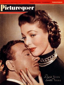 David Niven 1910-1983 e Loretta Young 1913-2000, atores, 1946 de Unbekannt
