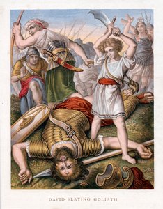 Davi matando Golias, c1860 de Unbekannt
