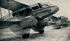 Aeronave De Havilland DH89 usada em algumas rotas do Serviço Aéreo Ferroviário, c1934 c1937 de Unbekannt