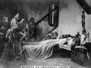 Morte de Christopher Colombus, século 16, 1920 de Unbekannt