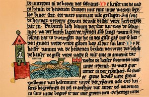 Morte de Frederick Barbarossa, c1154, 1907. de Unbekannt