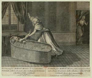 Morte de Marat, c. 1793. de Unbekannt