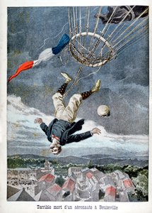 Morte de um aeronauta sobre Beuzeville, França, 1899 de Unbekannt