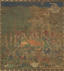 Morte do Buda histórico Nehan-zu, século XIV. de Unbekannt