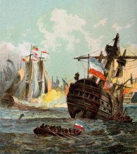 Derrota da frota holandesa, 1666 c1850s de Unbekannt