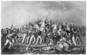 Derrota dos amotinados Sealkote pela coluna General Nicholsons, 1857, c1860 de Unbekannt