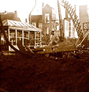Estação Deinze, Flandres, Bélgica, c1914-c1918 de Unbekannt