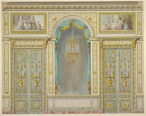 Projeto para a decoração da parede do apartamento de Maria Antonieta no Palácio de Fontainebleau de Unbekannt