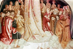 Detalhe da Virgem dos Navegadores, século XVI de Unbekannt