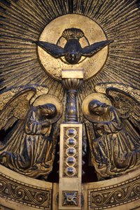 Detalhe da iconostasis da igreja búlgara de Santo Estêvão Istambul Turquie de Unbekannt