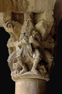 Detalhe de uma capital no claustro Sant Pere de Galligants, século XII de Unbekannt