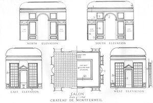 Detalhes dos salões, Chateau de Montfermeil, Paris, 1924 de Unbekannt