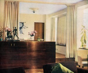 Sala de jantar na sala de estar da Sun House, Hampstead, Londres, 1937. de Unbekannt