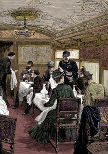 Carro de jantar no Orient Express, c1885 de Unbekannt