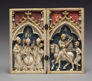 Díptico com cenas da vida de São Martinho de Tours: a consagração de São Martinho ..., 134 de Unbekannt