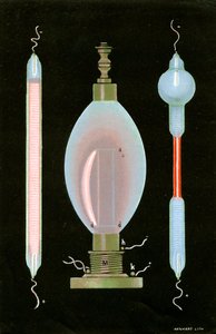 Descarga em tubos Geissler contendo gases rarefeitos, 1887 de Unbekannt