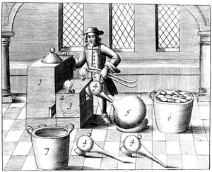 Destilação de ácido nítrico, 1683 de Unbekannt