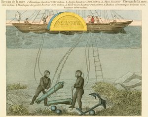 Mergulhadores salvando armas do fundo do mar, c1855 de Unbekannt