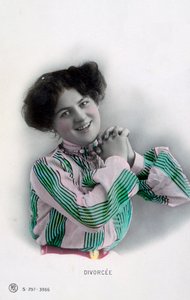 Divórcio, cartão postal vintage francês, c1900 de Unbekannt