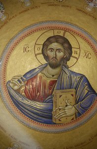 Cúpula da igreja ortodoxa grega Katholikon na Igreja do Santo Sepulcro, Jerusalém, Israel de Unbekannt