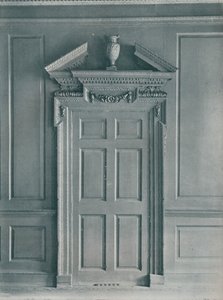 Porta da sala com painéis, início da Geórgia, 26, Hatton Garden, c1909 de Unbekannt