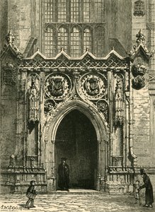 Entrada da capela dos reis Faculdade, 1898. de Unbekannt