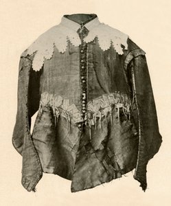 Gibão de seda preta enfeitada com pontas de galão com miçangas prateadas, século XVII, 1937. de Unbekannt