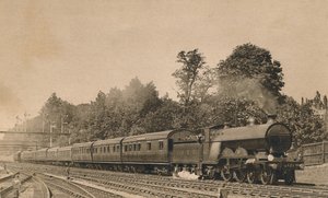 Abaixo Brighton Express perto de South Croydon. Motor 4-4-2, nº 421, c1920. de Unbekannt