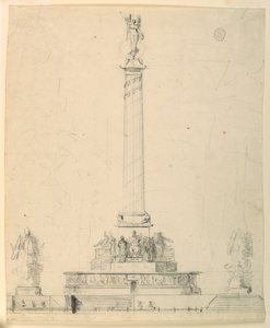 Desenho, Elevação de um monumento à vitória de Unbekannt