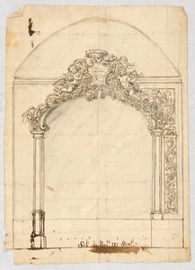 Desenho, Escultura Overdoor de Unbekannt