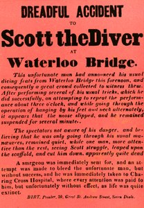 Terrível acidente com Scott, o mergulhador em Waterloo Bridge, 1841, 1948. de Unbekannt