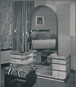 Penteadeira e banqueta projetados para a Frankl Galleres, Inc., 1933 de Unbekannt