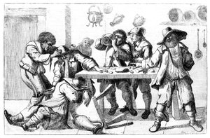 Figuras bêbadas, século c17 de Unbekannt