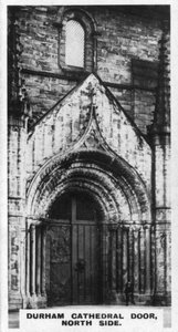Porta da Catedral de Durham, lado norte, c1920s de Unbekannt