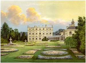 Dytchley House, Oxfordshire, casa do visconde Dillon, c1880 de Unbekannt