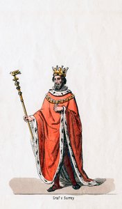 Conde de Surrey, figurino para a peça de Shakespeares, Henrique VIII, século XIX de Unbekannt