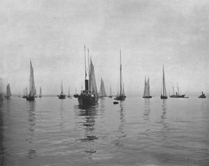 Amanhecer na Baía de Nova York, EUA, c1900. de Unbekannt