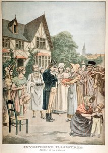 Edward Jenner 1749-1823 Médico inglês, vacinando criança com soro de varíola, 1901 de Unbekannt