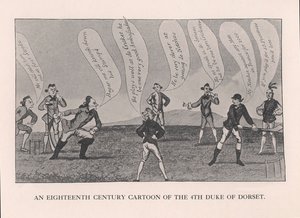 Edward Sackville 1591-1652, 4o Duque de Dorset, jogando críquete, século XVIII 1912 de Unbekannt